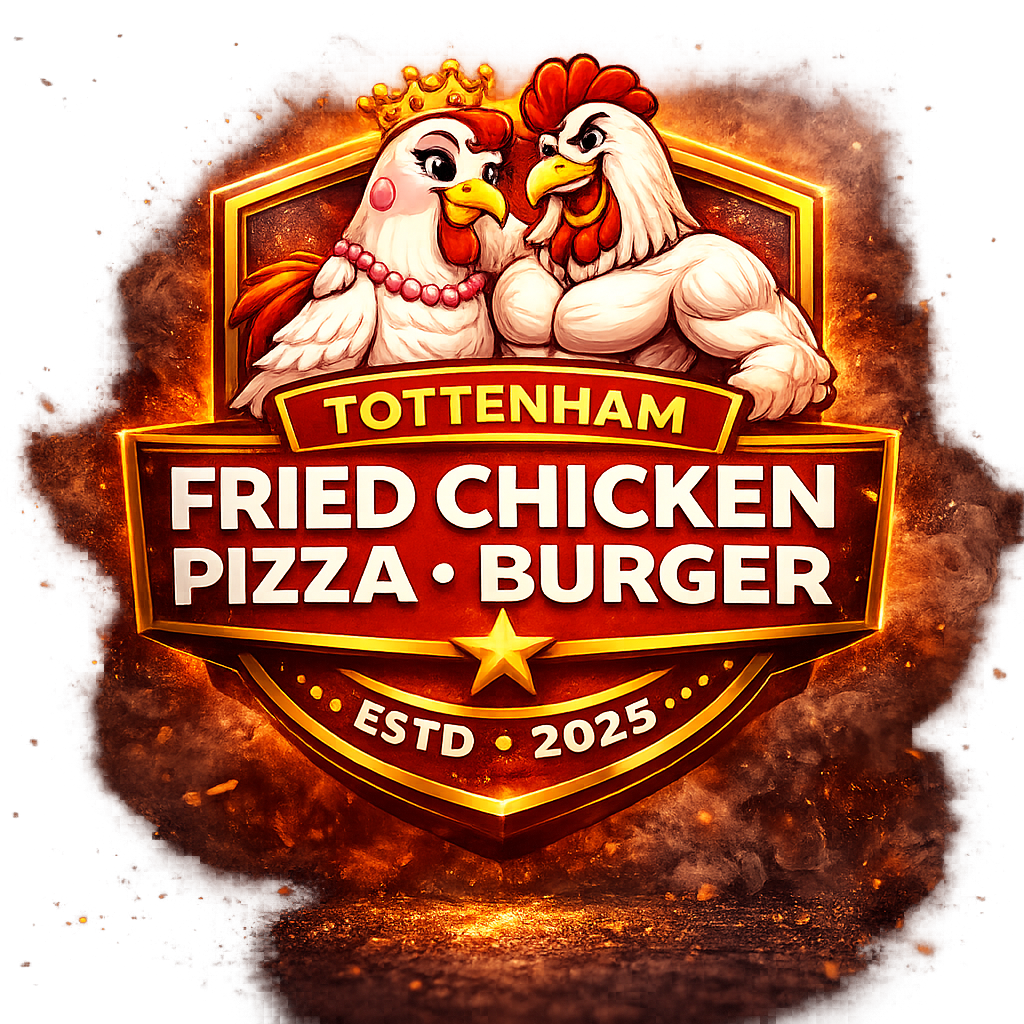Tottenham Fried Chicken Pizza Burger Logo
